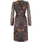 1960s British Couture Grey Floral Silk Chiffon Vintage Dress