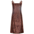 1960s Bronze Tinsel Fabric Dress