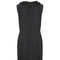 1960s Carnegie Black Crepe Wrap Over Lace Ruffle Hem Dress