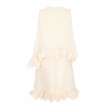 ARCHIVE - 1960s Christian Dior Demi Couture Ivory Organza Dress & Jacket