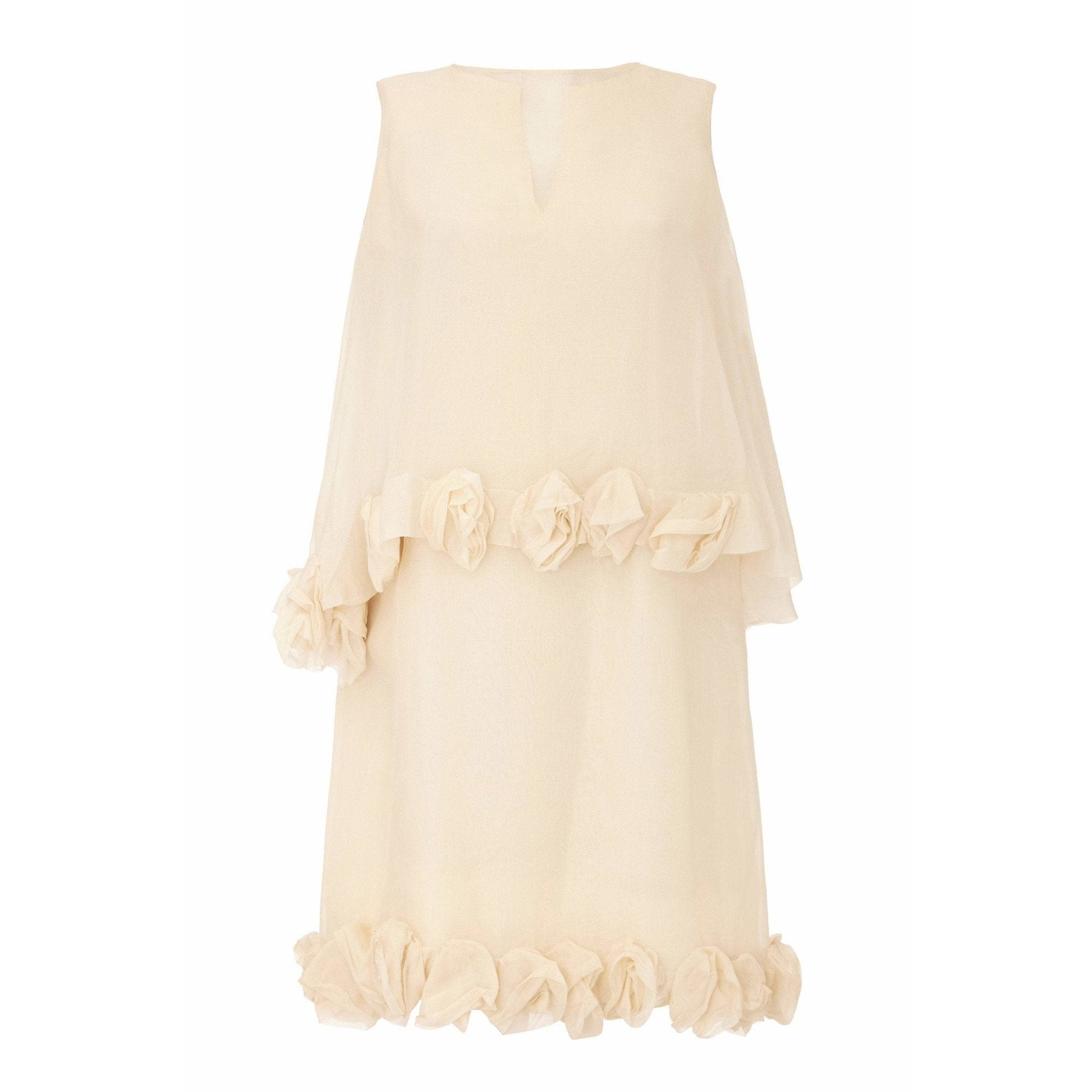 ARCHIVE - 1960s Christian Dior Demi Couture Ivory Organza Dress & Jack