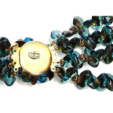 ARCHIVE - 1960s Christian Dior Glass Beaded Choker Necklace