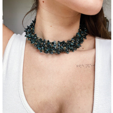 ARCHIVE - 1960s Christian Dior Glass Beaded Choker Necklace