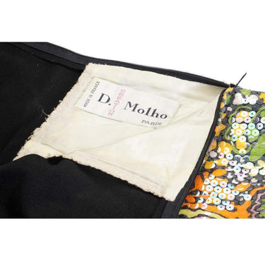 ARCHIVE: 1960s D. Molho Demi Couture Evening Gown With A-Line Sequinned Skirt