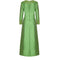 1960s Emerald Green Silk Gino Charles Beaded Rhinestone Dress