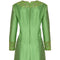 1960s Emerald Green Silk Gino Charles Beaded Rhinestone Dress