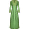 1960s Emerald Green Silk Gino Charles Beaded Rhinestone Dress