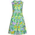 1960s Eva Pascal French Couture Colourful Waffle Cotton Dress