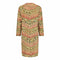 1960s Floral Block Print Swing Overcoat