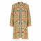 1960s Floral Block Print Swing Overcoat