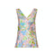 1960s Floral V Neck Mini Dress