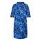 1960s French Couture Blue Floral Textured Silk Dress & Jacket Suit