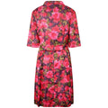 1960s French Couture Floral Satin Print Dress Suit