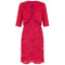 1960s French Couture Red Wool Applique Dress Suit