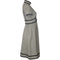 1960s Geoffrey Beene Grey Wool and Black Ribbon Trim Dress
