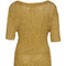 1960s Gold Ochre Ribbon Work Wiggle Dress With Bow Detail