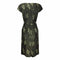 1960s Green Floral Metallic Brocade Dress