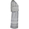 1960s Grey and White Paisley Print Dress Suit