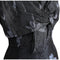 1960s Grey Metallic Brocade Evening Gown With Cross Over Detail