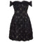 1960s Hardy Amies Couture Silk Organza Dress with Hand Made Net Flowers