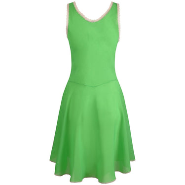 ARCHIVE: 1960s Harrods Emerald Green Lingerie Slip With Lace Windows