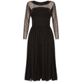 1960s Helena Barbieri Black Silk Chiffon Dress