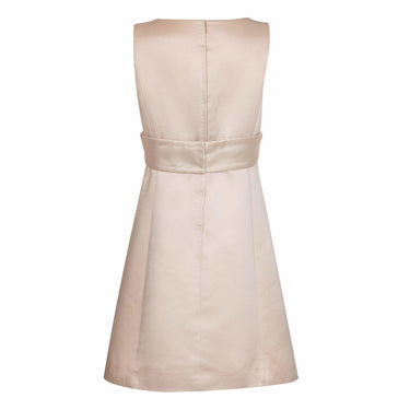 ARCHIVE - 1960s I. Magnin Cream Silk Occasion Dress With Diamante Detail