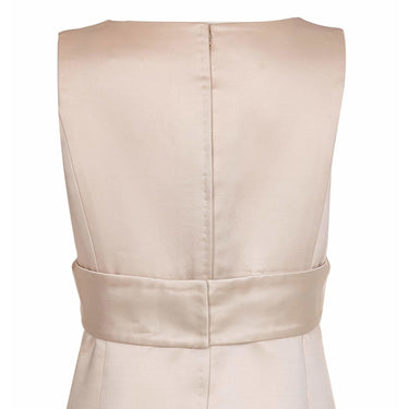 ARCHIVE - 1960s I. Magnin Cream Silk Occasion Dress With Diamante Detail