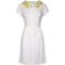 1960s Jennifer Lee Irish Linen White Floral Embroidered Dress