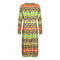 1960s Lachasse Bee Pattern Silk Dress