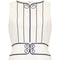 1960s Louis Feraud For Rembrandt White Mini Dress With Navy Appliqué