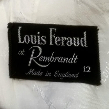 ARCHIVE - 1960s Louis Feraud For Rembrandt White Mini Dress With Navy Appliqué