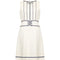 1960s Louis Feraud For Rembrandt White Mini Dress With Navy Appliqué