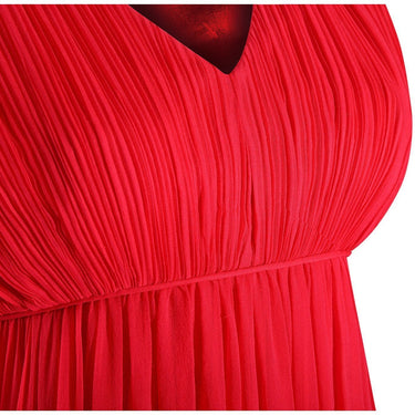 ARCHIVE - 1960s Mardi Gras By Levino Verna Red Silk Chiffon Empire Line Gown