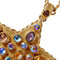 1960s Mode Art Star Pendant Necklace With Multicoloured Rhinestones
