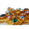 1960s Mode Art Star Pendant Necklace With Multicoloured Rhinestones