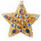 1960s Mode Art Star Pendant Necklace With Multicoloured Rhinestones
