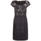 1960s Monochrome Beaded Bodice Dress