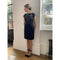 1960s Monochrome Beaded Bodice Dress