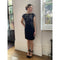 1960s Monochrome Beaded Bodice Dress