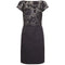 1960s Monochrome Beaded Bodice Dress