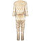 1960s Mr Mort Gold Jacquard Trouser Suit