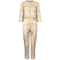 1960s Mr Mort Gold Jacquard Trouser Suit