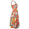 1960s Orange and Yellow Rose Print Cotton Dress