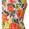 1960s Orange and Yellow Rose Print Cotton Dress