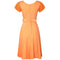 1960s Orange Floral Applique Dress