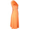 1960s Orange Floral Applique Dress