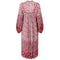 1960s Original Boho Paisley Print Indian Block Work Dress
