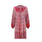 1960s Original Boho Paisley Print Indian Block Work Dress