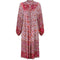 1960s Original Boho Paisley Print Indian Block Work Dress